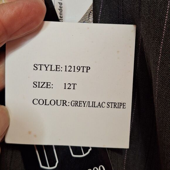 Focus 2000 Womens 12T Pants Gray Stripe Stain Resistant‎ Teflon Coated Stretch - Picture 10 of 14